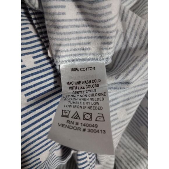 Chadwicks Shirt Ladies Extra Large Tall Blue‎ Striped Button Down - Picture 6 of 8